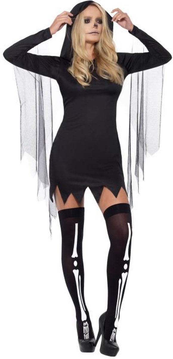 Spook & Skelet Kostuum | Sexy Moedertje Dood | Vrouw | XL | Halloween | Verkleedkleding